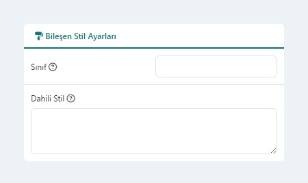 Modal Pencere Bileşeni Bileşen Stil Ayarları